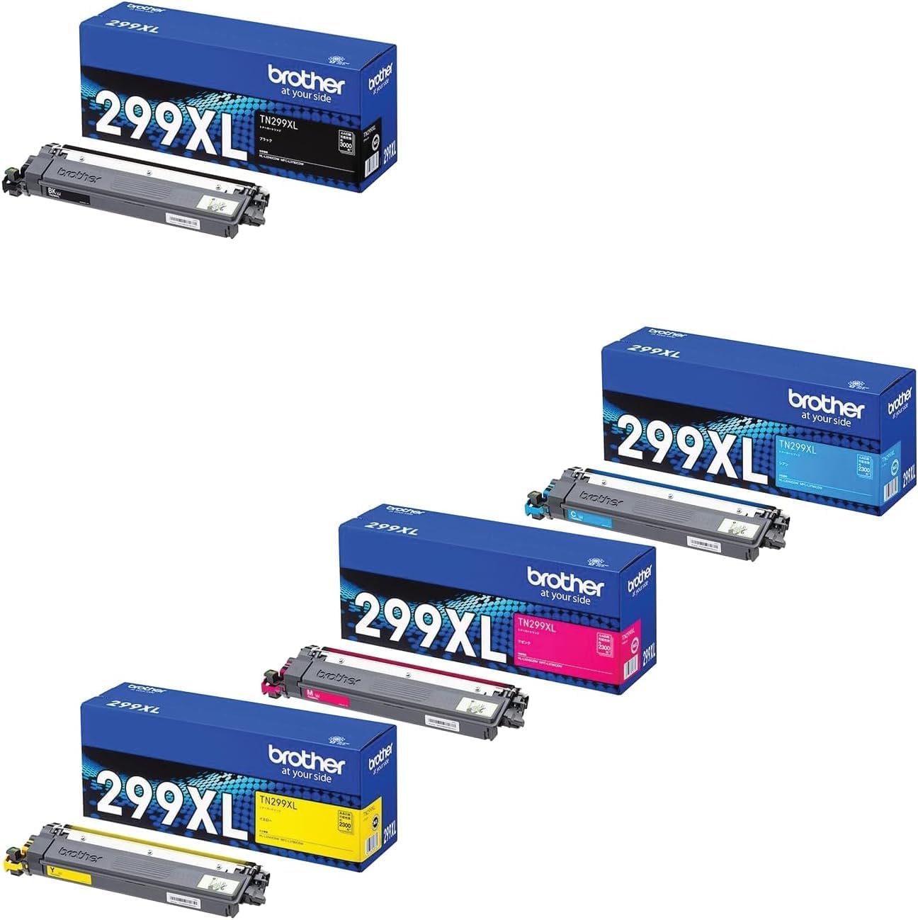 Rakuten - 【純正品 4色セット】ブラザー トナーカートリッジ TN299XL(大容量) BK/C/M/Y (ブラック/シアン/マゼンタ/イエロー) 対応機種：HL-L3240CDW / MFC-L3780CDW