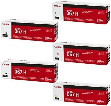 【純正品4色5本】キヤノン トナー067H カラー4色5本セット CRG-067HBKx2 CRG-067HC CRG-067HM CRG-067HYMF656Cdw、MF654Cdw 用トナー