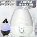 ヒロ 上部給水 レイドロップ 3.8L ブラック 加湿器 超音波加湿器 12h連続使用 アロマ対応 乾燥対策 加湿 うるおい 大容量