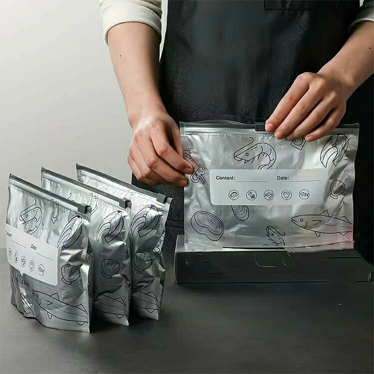 抗菌 加厚密閉 冷凍食品保存収納 アルミ 袋 ...の紹介画像3