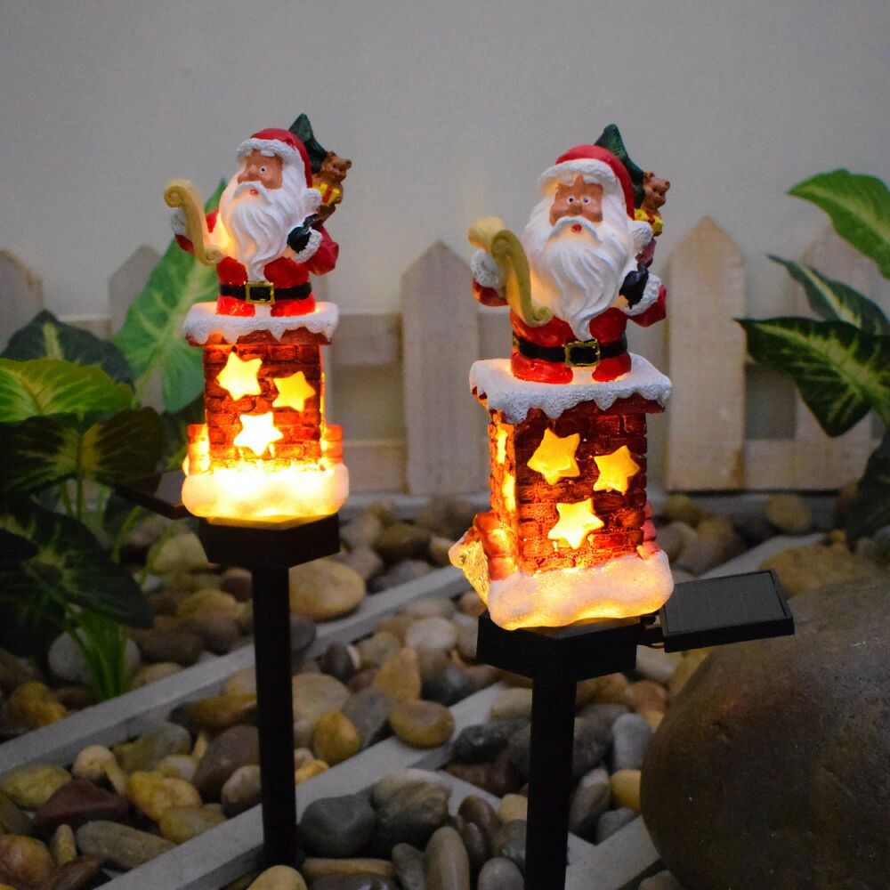 クリスマス 飾り ソーラーライト サンタクロースライト 夜間自動点灯 消灯 省エネ 照明飾り 置物 クリスマスオーナメント LEDライト クリスマス装飾ライト 屋外 埋込み式 庭 ソーラーガーデンライト 置物ライト 屋外 防水