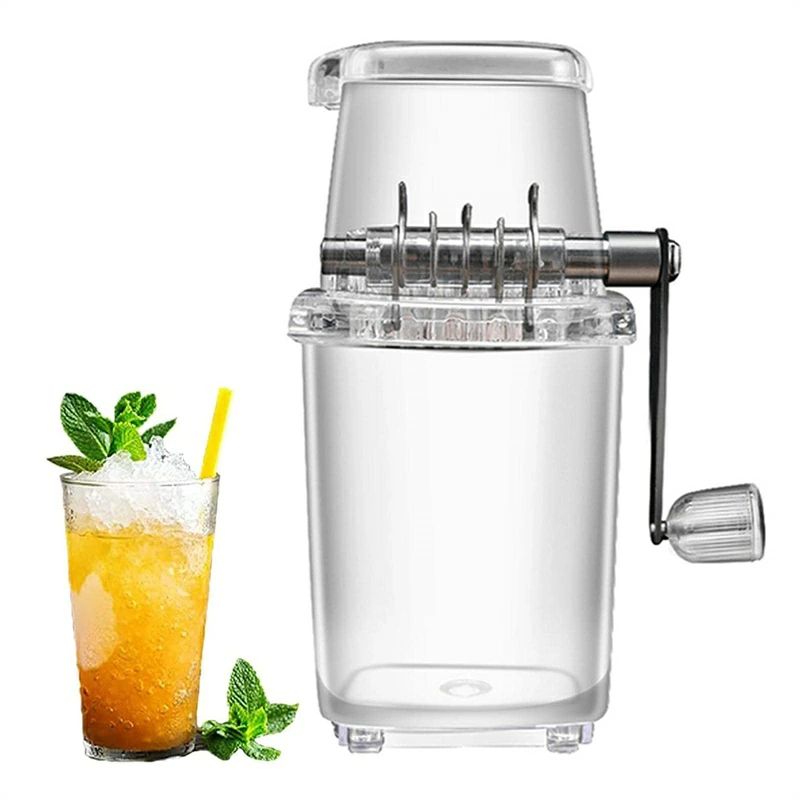 Rakuten - 手動かき氷メーカー ハンドクランクアイスクラッシャー,非電気式家庭用スラッシュマシン、高速粉砕用のステンレス鋼ブレードを備えた削り製氷機
