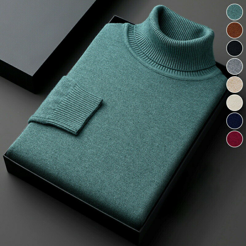 Rakuten - ニットセーター メンズ　セーター　ニット　タートルネック　純色　カジュアル　長袖　防風 通勤　ビジネス　服 春服 秋服 冬服 冬 おしゃれ 暖かい　8カラー -4XL 165-190