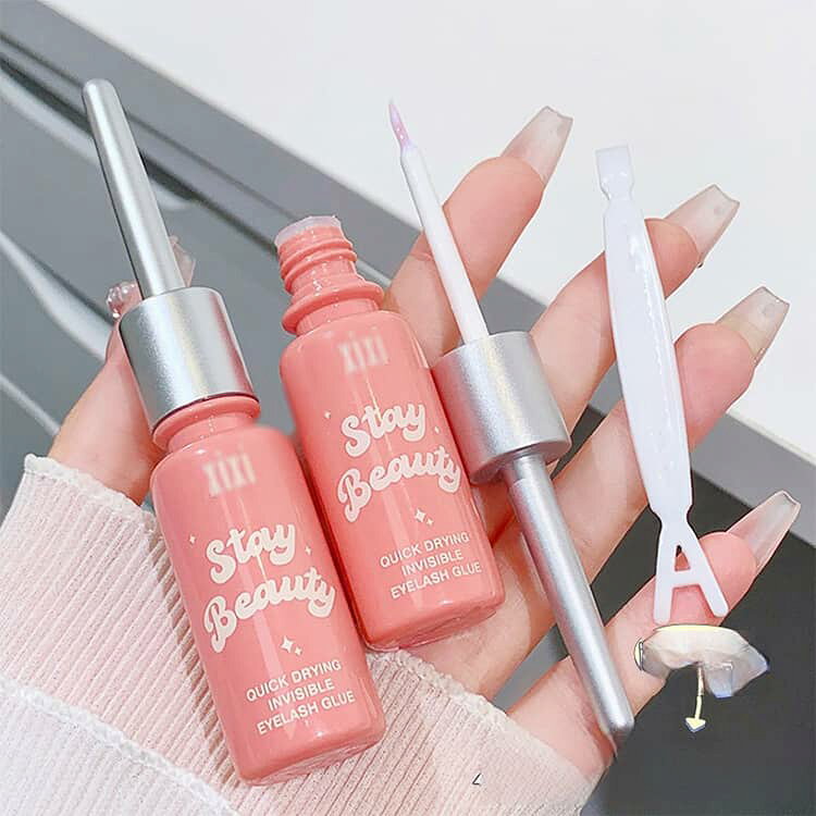 TKMjapan本店のアイラッシュグルー 初心者向け 【2本セット】つけまつげ 長時間キープ 超強力 透明 ウォータープルーフ 速乾 クリアタイプ 細筆 【2本セット】つけまつげ しみない お手軽 持続力 まつげのり つけまのり メイクアップコスメ まつ毛保護｜アングル2