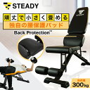 トレーニングベンチ (スタンダードモデル) 耐荷重300kg 折りたたみ 独自のBack Protection 角度調整 組立不要 折り畳み 【保証最大500日】 STEADY ステディ インクラインベンチ 筋トレ ベンチ ST140