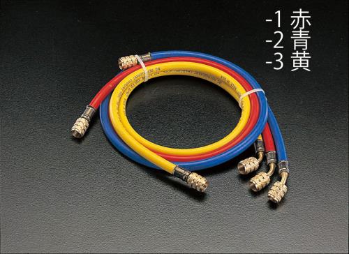 エスコ (ESCO) 100cm/R404A・R407C チャージングホース(赤) EA104LM-1