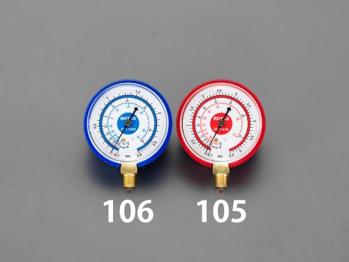 エスコ (ESCO) EA106AB-1 [R32・R410A] φ68mm 連成計 EA106AB-1 【3個セット】