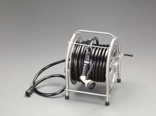 エスコ (ESCO) EA124HH-30 15/20mmx30m 散水ホースリール(ステンレス製) EA124HH-30