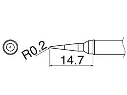 エスコ (ESCO) R0.2mm 交換用こて先 (EA304AL用) EA304AL-32