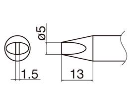 エスコ (ESCO) φ5.0mm 交換用こて先 (EA304AM用) EA304AM-6