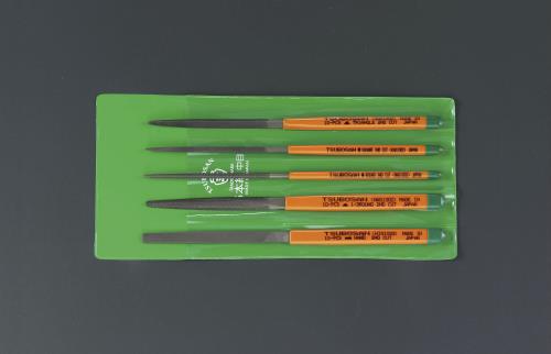 エスコ (ESCO) EA521TA-5B 185mm やすり(5種・5本組/中目) EA521TA-5B 【2Stセット】