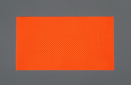 エスコ (ESCO) EA983GB-106A 145x240mm 高輝度蛍光粘着反射シート(オレンジ EA983GB-106A 【6袋セット】