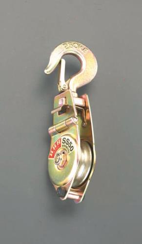 エスコ (ESCO) EA987HB-2 75mm/350kg 滑車(フック付) EA987HB-2