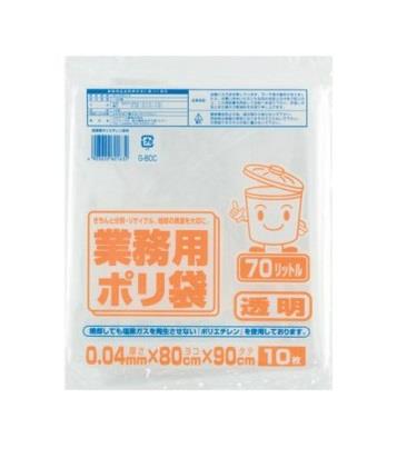 エスコ (ESCO) 70L ごみ袋( 透明/10枚) EA