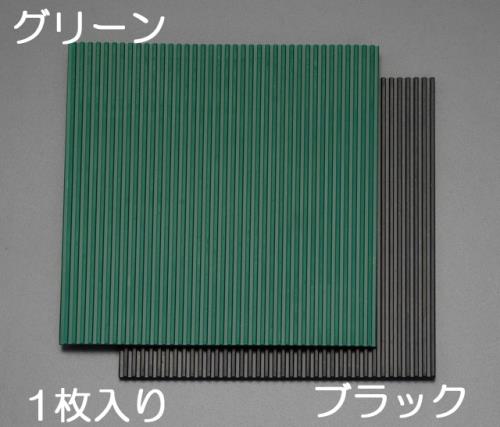 エスコ (ESCO) EA997XC-111 100x100x6.0mm ゴム板(筋入/緑) EA997XC-111 【24枚セット】