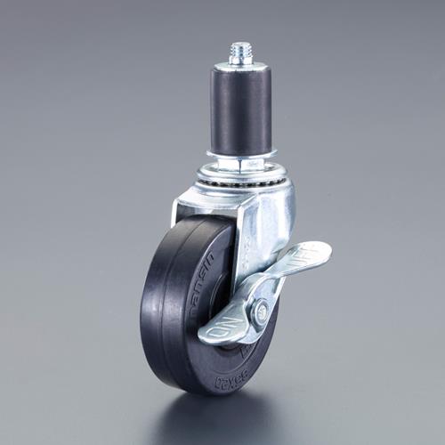 エスコ (ESCO) EA986PT-861 65mm キャスター(自在金具・ブレーキ付・パイプ用) EA986PT-861 【5個セット】