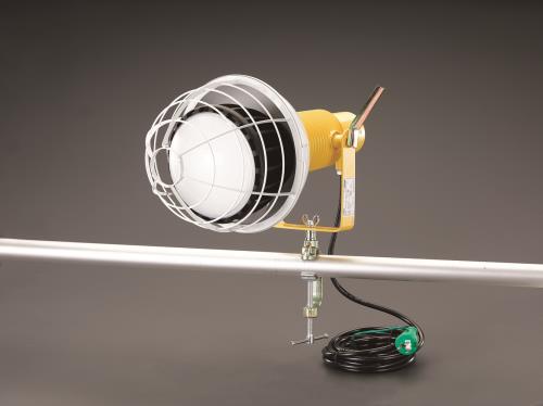 仕様：●メーカー:日動工業●型番:ATL-E10005J-W-50K●電源:AC100V●照明装置:LED●電線仕様:VCT 0.75×3芯●消費電力:100W●コード長:5m●照射角(ワイド):110度(1/2ビーム角)170度(1/10ビーム角)●明るさ:13,300lm●固有エネルギー消費効率:133lm/W●クランプサイズ:70mm●サイズ:249(W)×467(D)×448(H)mm●重量:4.4kg●プラグ:ポッキンプラグ(2芯3芯兼用プラグ)●口金:E39●定格周波数:50/60Hz●入力電圧範囲:100~240V●使用環境温度:-20°C~45°C●色温度:5000K●光色:昼白色●色:黄●屋外型●夜間工事や仮設工事から屋内外のイベントでも便利に使える省エネLED投光器●注意事項:電球交換時、LED電球を持って手前に引張るようにしながらまわして締付けてください。商品画像に関する注意事項：●画像に数字等の情報が入っている場合は, 品番末尾が対象商品の画像となります。