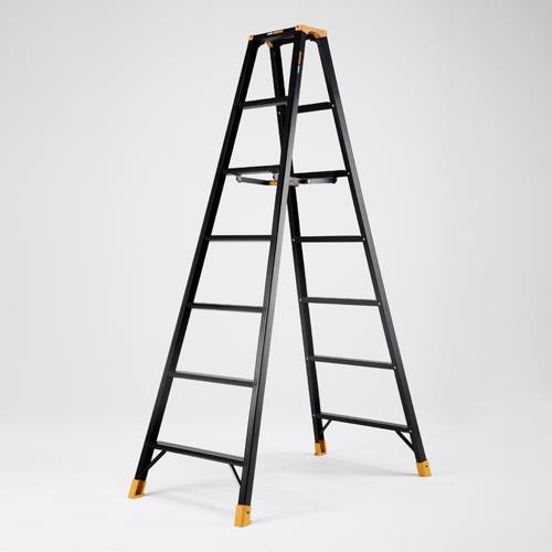 Stepladders - エスコ (ESCO) EA903AB-210A 2.02m 専用脚立(ワイドステップ) EA903AB-210A