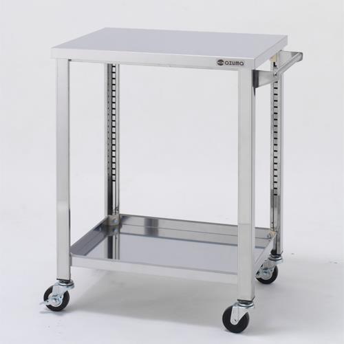 エスコ (ESCO) EA956NA-43 750x600x800mm/100kg ワゴン(二段/ステンレス製) EA956NA-43(4)