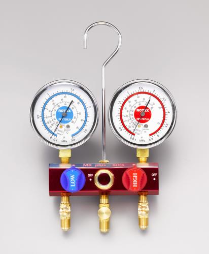 エスコ (ESCO) EA101TR-7 [R32・R410A] ボールバルブ式マニホールド EA101TR-7