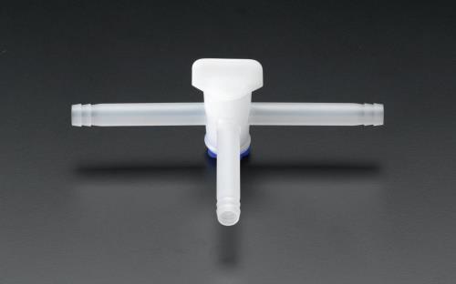 エスコ (ESCO) EA425KB-8 8mm 三方活栓 (PP製) EA425KB-8 【2個セット】