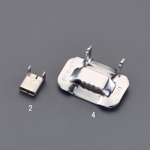 エスコ (ESCO) EA463EJ-2 1/4" バックル(201ステンレス製/100個) EA463EJ-2