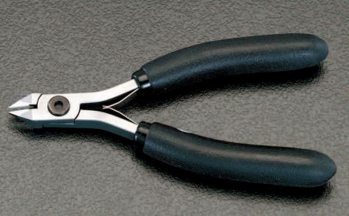 エスコ (ESCO) EA535TH-1 140mm 精密用ニッパー(セミフラッシュ/ESD) EA535TH-1