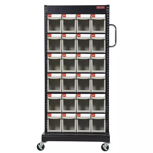 エスコ (ESCO) EA957FL-1 690x560x1460mm/4列6段 マルチストールカート(片面) EA957FL-1