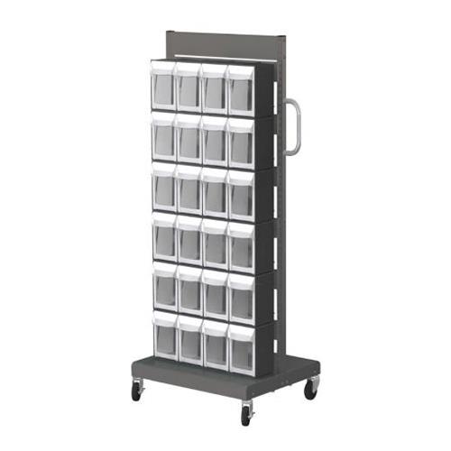 エスコ (ESCO) EA957FL-11 690x560x1460mm/4列 6段 マルチストールカート(両面) EA957FL-11