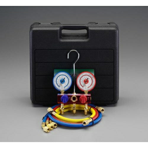 Air Tools - エスコ (ESCO) EA101TR-5B [R32・R410A] ボールバルブ式マニホールドキット EA101TR-5B