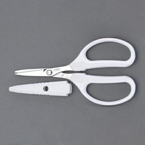 Scissors - エスコ (ESCO) EA540CW-13A 160mm 万能はさみ(キャップ付・白) EA540CW-13A 【3個セット】