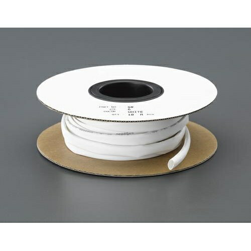 仕様：●収縮前内径:2.5mm●収縮後内径:1.1mm●収縮前肉厚:0.2mm●収縮後肉厚:0.34mm●収縮率:50%●全長:10m●耐電圧:600V●使用温度範囲:-55°C~125°C●材質:ポリオレフィン●重量:38g●色:白●90°Cの加熱で50%収縮(直径) します。商品画像に関する注意事項：●画像に数字等の情報が入っている場合は、　品番末尾が対象商品の画像となります。