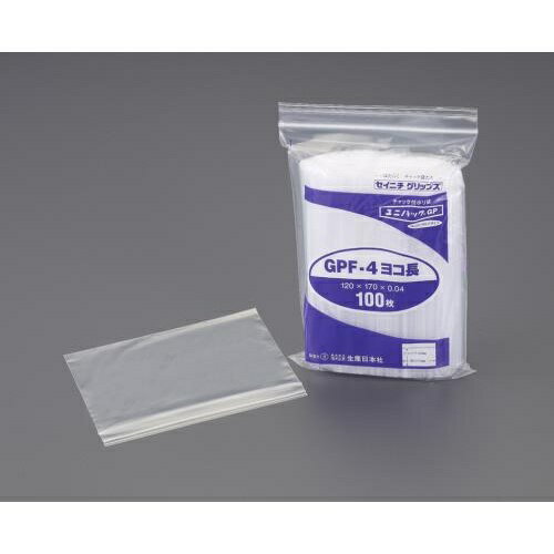 エスコ (ESCO) EA944CA-503 140x100mm ポリ袋(チャック/ガイドライン付/100枚) EA944CA-503 【10袋セッ..