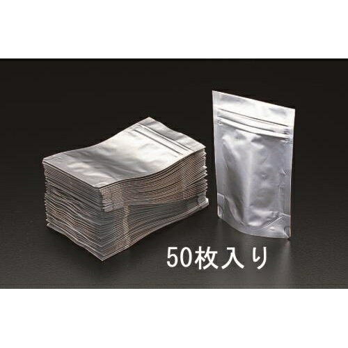 エスコ (ESCO) EA944CE-11A 110x170mm アルミ袋(チャック付/スタンド式/50枚) EA944CE-11A 【3袋セット】