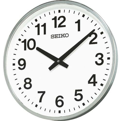 Rakuten - SEIKO ( セイコーウォッチ ) クオーツ掛時計 大型屋外防雨型オフィスクロック 直径450×78 金属枠 ( KH411S )