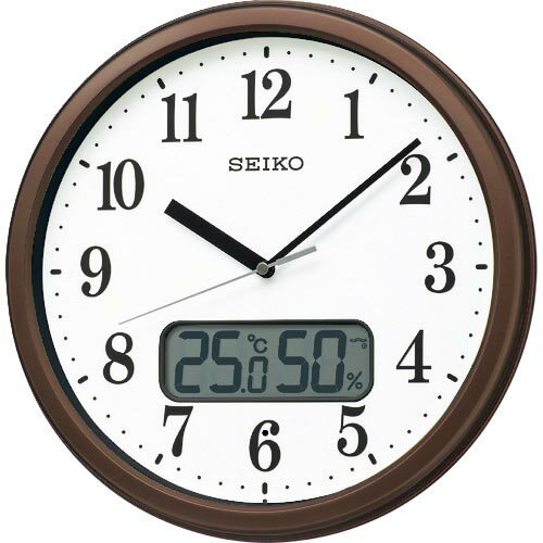 SEIKO　電波掛時計　“”　（温度湿度表示付き） ( KX244B ) セイコータイムクリエーション（株）