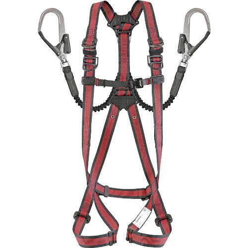 特長：フルハーネス型用 タイプ1です。束縛感の少ないY型構造を採用したエントリーハーネスです。伸縮するので邪魔にならない蛇腹式ランヤードロープです。L2硬質焼入ゲートスチールフックです。より戻し付です。用途：新規格対応SEGハーネスセット仕様：サイズ：M色：赤ベルト幅(mm)：46最大使用可能質量(kg)：100胸ベルト幅(mm)：26腿バックル：パススルーランヤード長さ(mm)：1500ランヤード幅(mm)：16.5フック口開き(mm)：55ランヤード幅(mm)：16.5長さ(mm)：1500厚生労働省「墜落制止用器具の規格」適合品種類：フルハーネス型ランヤード種別：タイプ1参考適合身長：165〜175cmツインランヤードタイプ最大自由落下距離：2.3m落下距離：4.1mランヤード：蛇腹ダブル背中ベルト：Y型腿ベルト：水平型胴ベルトなし材質／仕上：フック：スチールロープ：ナイロン接続環：スチールベルト：ポリエステルセット内容／付属品：ADFH-HN注意：フルハーネスとランヤードは同一メーカー同士の組み合わせを推奨致します。墜落制止用器具（安全帯）及び墜落制止用器具(安全帯）関連具は消耗品であり、使用しているうちに摩耗等により性能が低下しますので適切な時期に交換してください。ご使用前に取扱説明書を必ずお読みください。製品仕様は予告なく変更する場合がございます。予めご了承ください。　●代表画像について 商品によっては、代表画像を使用している場合がございます。 商品のカラー、サイズなどが異なる商品をイメージ画像として 使用させて頂いている場合がございます。 必ず、商品の品番と仕様をご確認のうえ、ご注文お願いいたいます。 　●お買上げ明細書の廃止について 当店では、個人情報保護と環境保護の観点から同封を廃止しております。 お買上げ明細書が必要な場合は、備考欄に「お買上げ明細必要」と 記載お願いいたします。 当店からの出荷の場合は、同封にて発送させて頂きます。 （※メーカー直送の場合は、PDFデータをメールさせて頂きます。） 　注意事項 ※商品名に【2個セット】等、数量の明記がない場合は1個での販売となります。