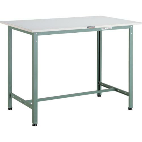 TRUSCO 軽荷重立作業台(300kg)HAE型 1200X750XH900 基本タイプ グリーン色 ( HAE-1200 (ニューポリハクショクテンバン) ) トラスコ中山(株)