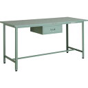 TRUSCO 軽荷重立作業台(300kg)HAE型 1800X750XH900 1段引出付 グリーン色 ( HSAE-1800F1 (スチールテンバン) ) ト...
