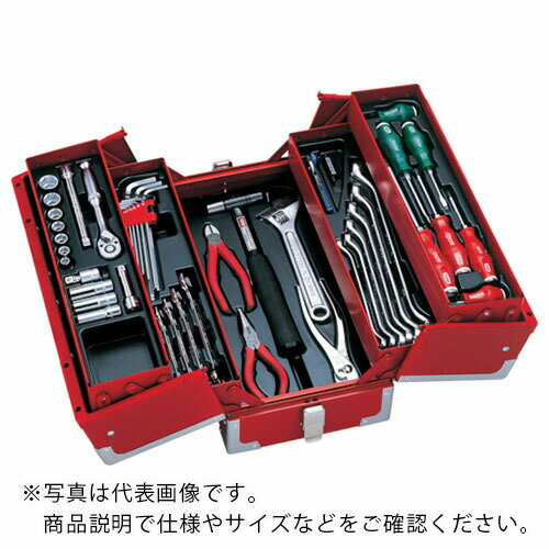 TONE 整備用工具セット ツールセット 差込角9.5mm 56点セット マットブラック