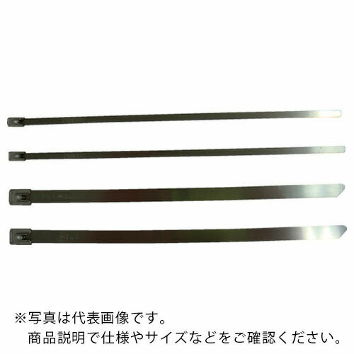 PANDUIT ( パンドウイット ) MLTタイプ 自動ロック式ステンレススチールバンド SUS304 幅7.9mm 長さ259mm 50本入り ( MLT2.7H-LP )