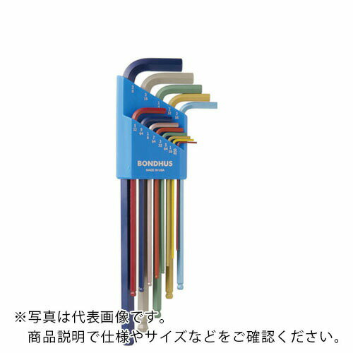 ボンダス　カラーガード・L−レンチ　エクストラロング　インチ　セット13本組（0．050−3／8） ( BLX13XLCG ) ボンダス・ジャパン（株）