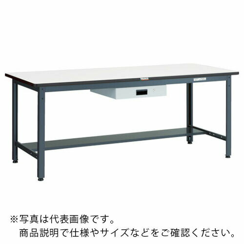 TRUSCO 中荷重作業台(500kg)AEW型 1800X900XH740 薄型1段引出付 ダークグレー色 ( AEWP-1890UDK1 ) トラスコ中山(株)
