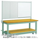 TRUSCO 重荷重作業台移動式(3000kg)TWC型 1800X900XH1740(全高) 前パネル付 グリーン色 ( RTWC-1809P1 ) トラスコ...