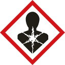 緑十字 GHSステッカー標識 健康有害性 GHS-9(小) 40×40mm 5枚組 PET ( 037309 ) (株)日本緑十字社