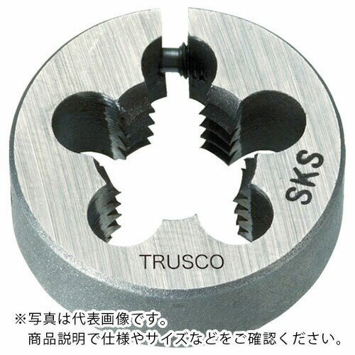 TRUSCO　丸ダイス　25径　ユニファイねじ　3／8UNF24　（SKS） T25D-3/8UNF24 ( T25D38UNF24 ) トラスコ中山（株）