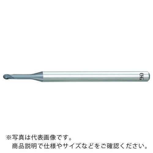 OSG 超硬ボールエンドミル WXLコート2刃(深リブボール形) ボール半径0.4mm 刃長0.6mm 首下長8mm 3110880 ( WXLLNEBDR0....