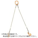 TRUSCO 2本吊り玉掛けワイヤロープスリング Wスリング フック付き 6mmX1m GRE-2P-6S1 ( GRE2P6S1 ) トラスコ中山(株)