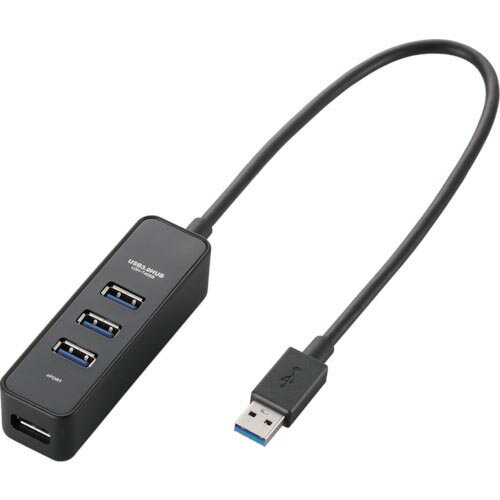ELECOM ( エレコム ) マグネット付き4ポートUSB3.0ハブ バスパワー専用モデル ブラック ( U3H-T405BBK )