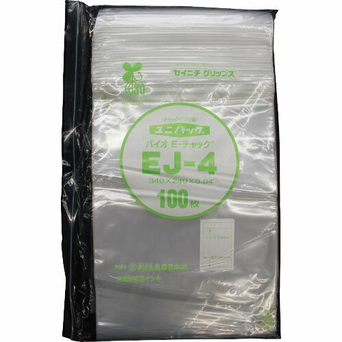 セイニチ　「ユニパック」バイオEチャック規格品（チャック付ポリエチレン袋）　EJ−4　340×240×0．04 EJ-4-100 ( EJ4100 ) （株）生産日本社(4)
